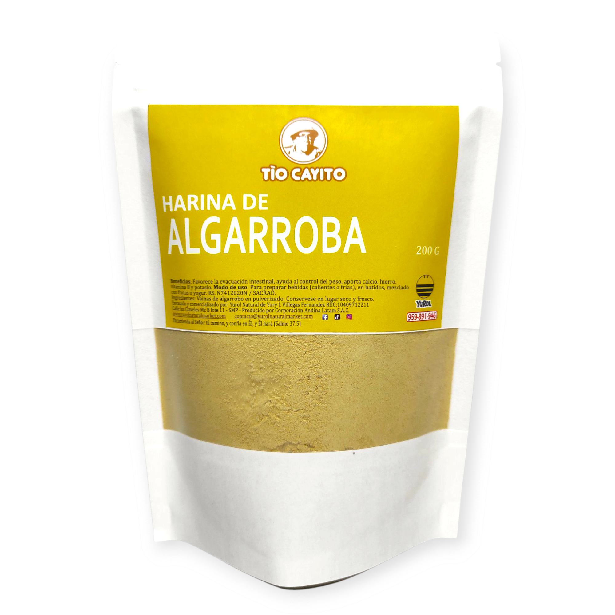 Harina de algarrobo x 200g- Tío Cayito